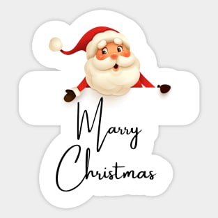Marry Christmas wishings design and text art Sticker